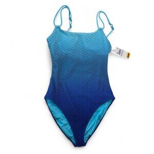 Trina Turk Women's Sun Opal One Piece Swimsuit in gradient Blue Sz 6